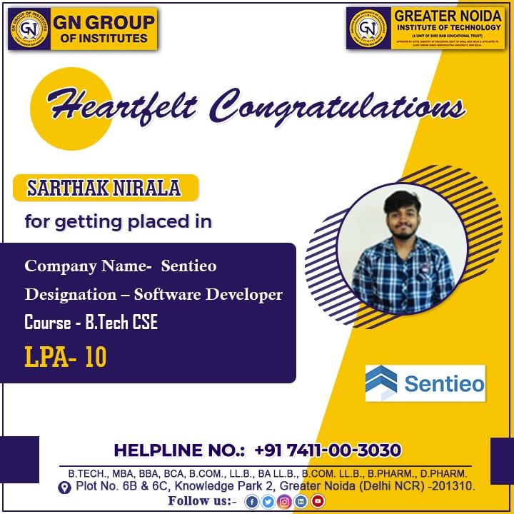 Placed Students - GN Group Greater Noida